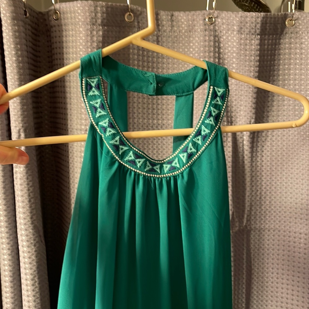Medium long green dress